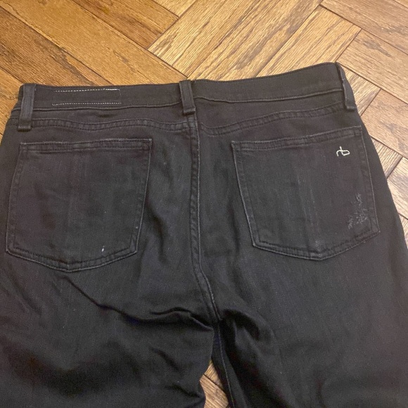 Rag & Bone Jean Black Distressed Skinny Jeans - Picture 3 of 3